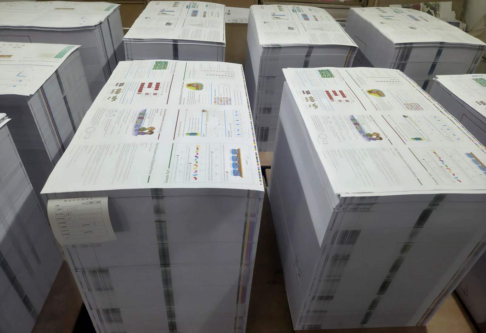 Overseas school textbook printing samples — export book quality