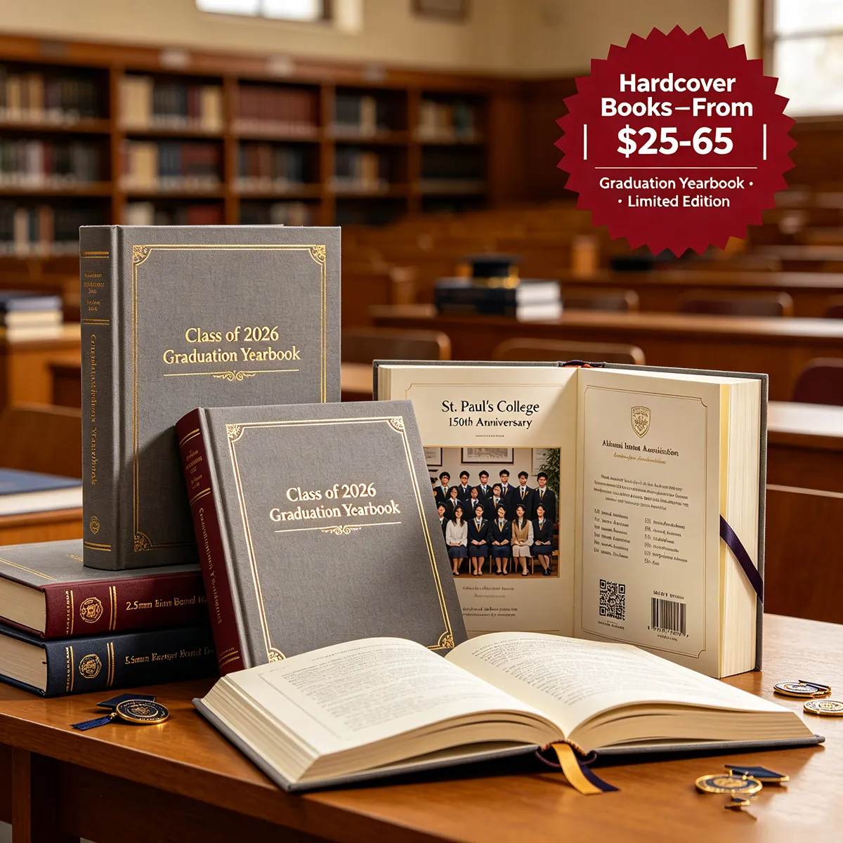 Graduation Yearbook Printing / School Publication | Free Design Mockup Free Shipping | ZprintPro