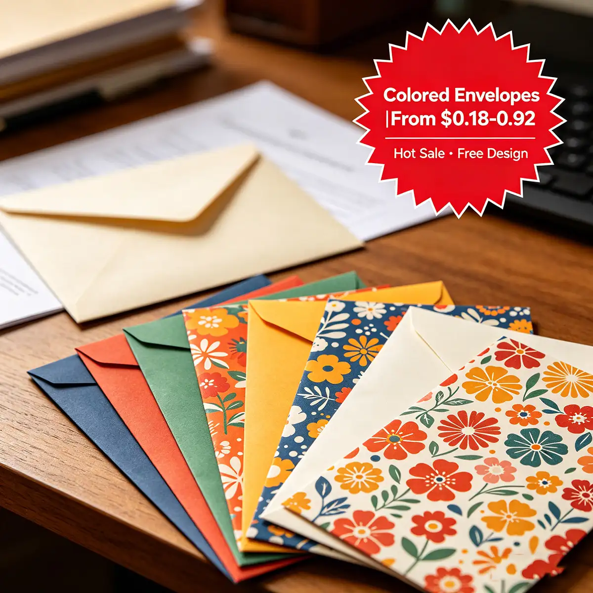 Custom colored envelopes with foil-lined premium, premium materials — ZprintPro - 2