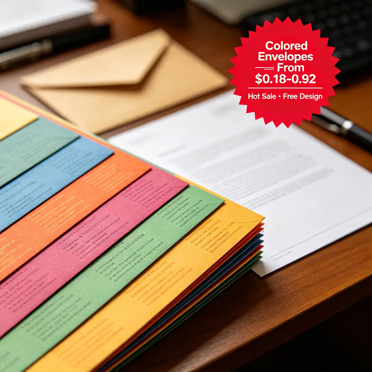 Custom colored envelopes with foil-lined premium, premium materials — ZprintPro - 3