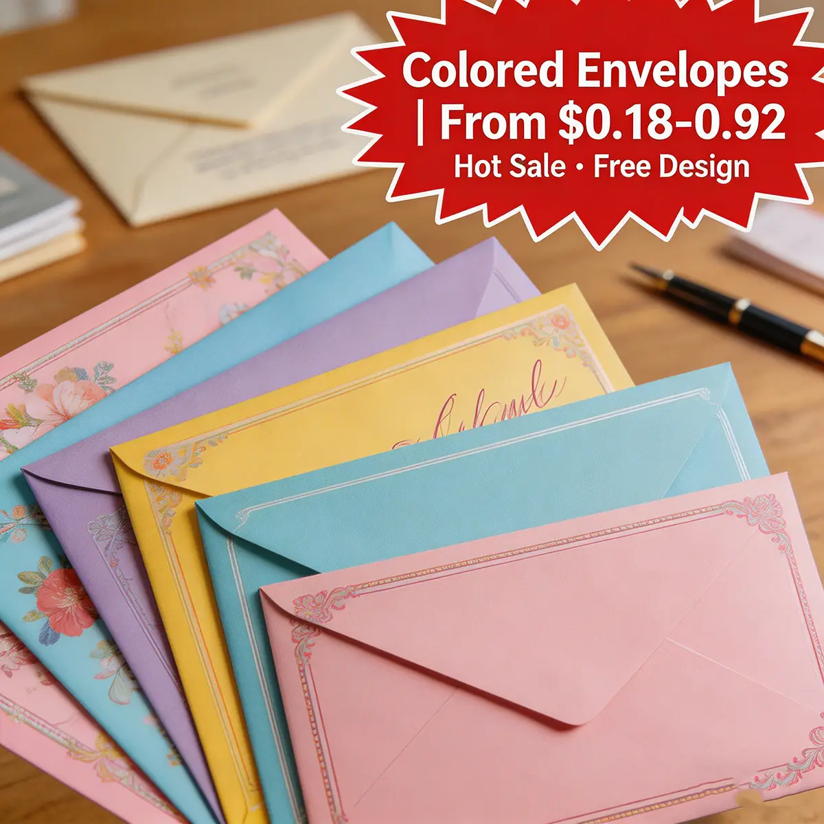 Custom colored envelopes with foil-lined premium, premium materials — ZprintPro - 5