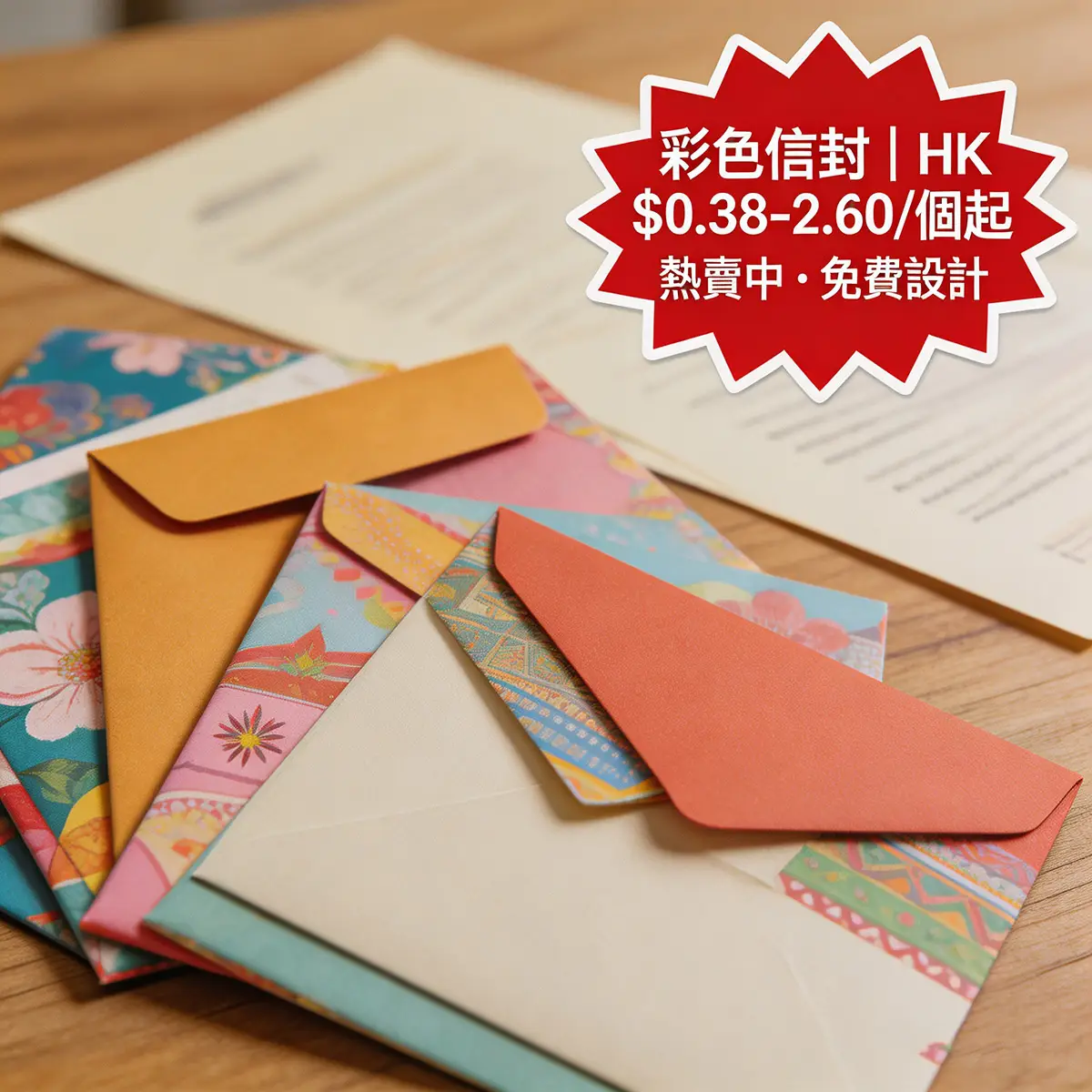 彩色信封 / 開窗信封 | 香港彩色信封印刷 80–120g 書紙／彩色書紙 | ZprintPro智印港 - 5