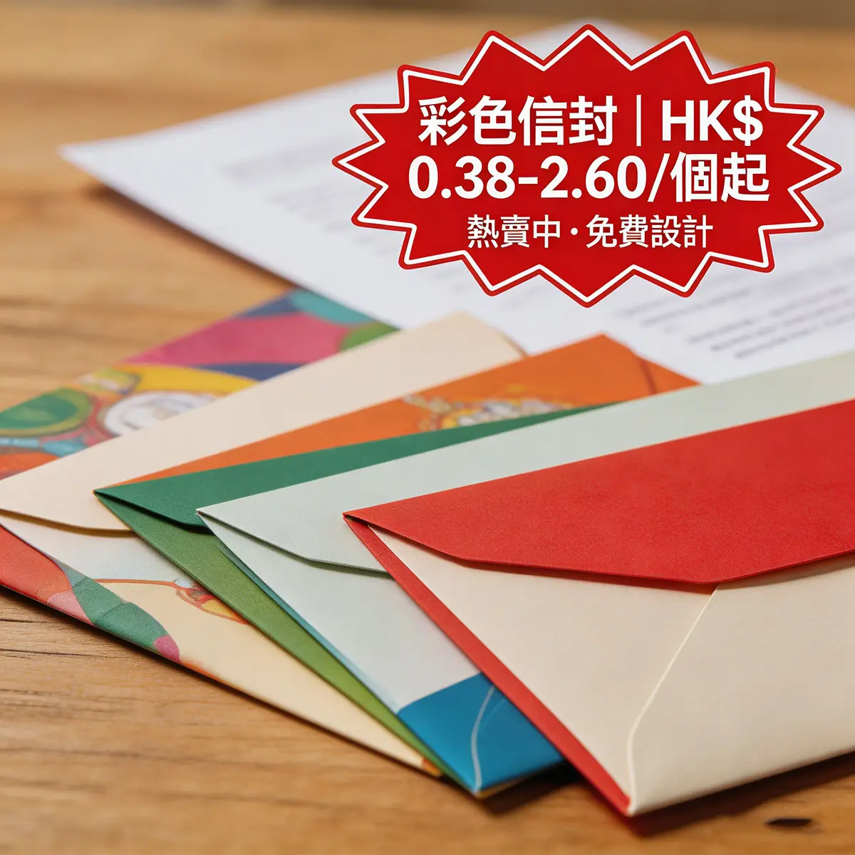 彩色信封 / 開窗信封 | 香港彩色信封印刷 80–120g 書紙／彩色書紙 | ZprintPro智印港 - 6