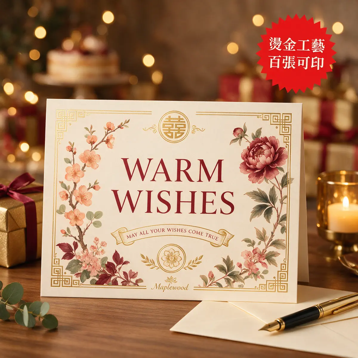 香港啞膠賀卡印刷 | 啞膠覆膜賀卡,表面霧面絲滑、防指紋、觸感高級。聖誕 | ZprintPro智印港